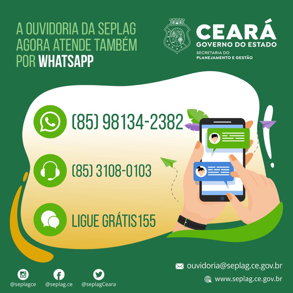 Seplag disponibiliza canais de comunicação para atendimento remoto