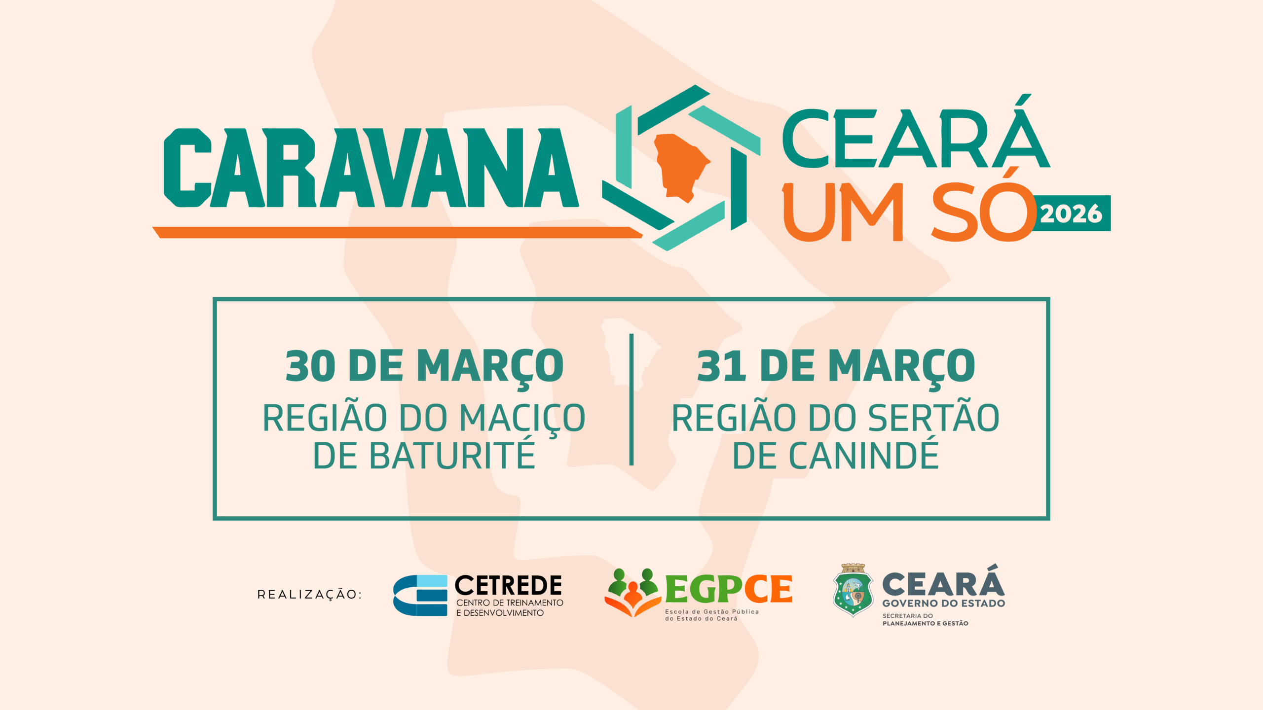 Caravana Ceará Um Só 2026 inicia jornada de integração por Baturité e Canindé