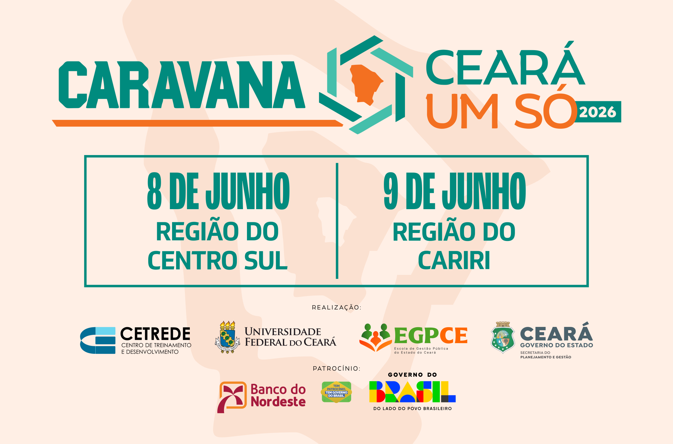 Caravana Ceará Um Só chega a Iguatu e Crato nos dias 8 e 9 de junho